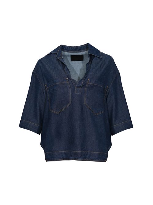Camicia regular in denim fisso di lyocell DONDUP | DC458 DF0266D MC4800